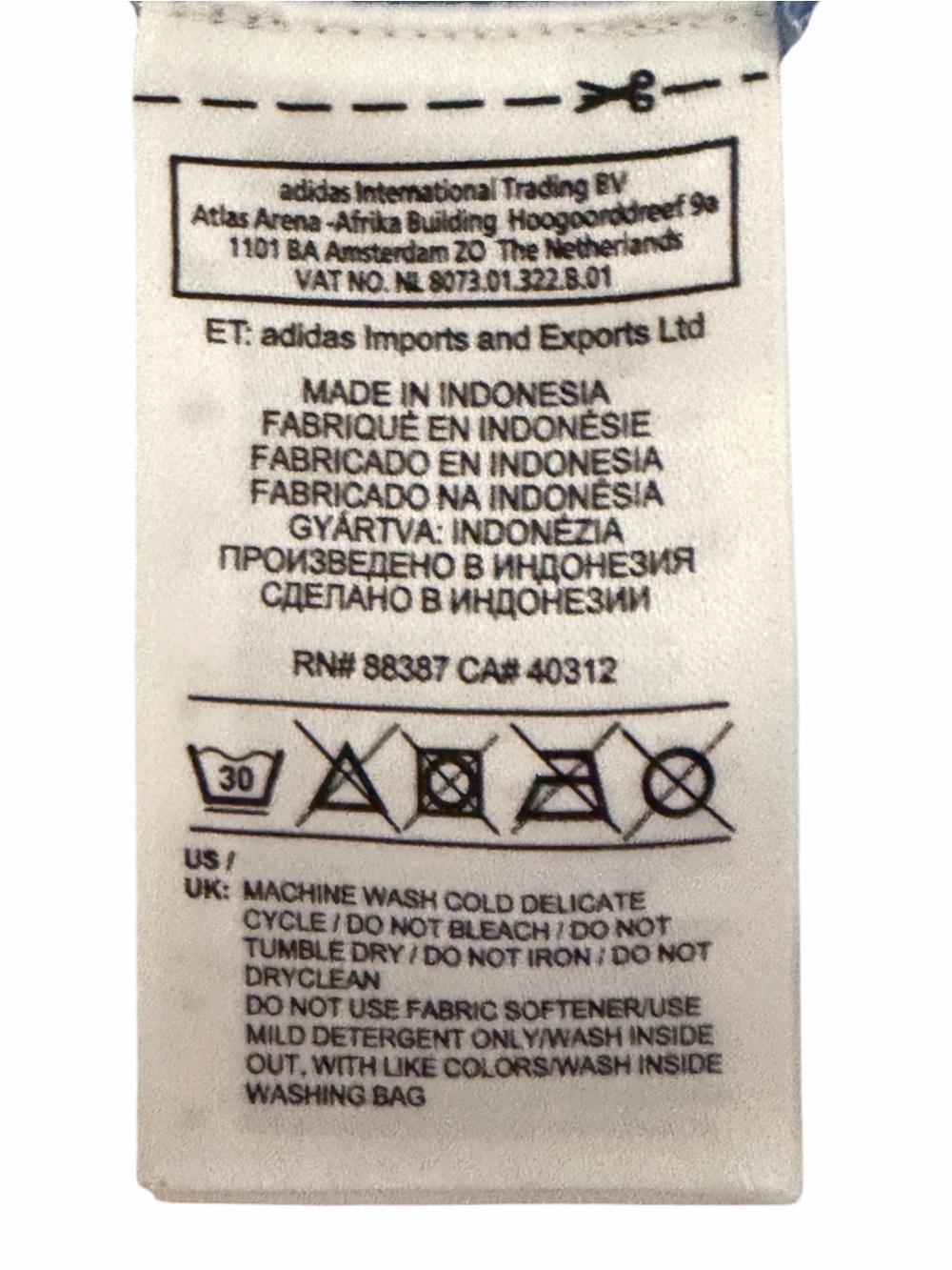Stella McCartney X Adidas  Baby Blue Windbreaker Poncho with Pockets Hooded M - Picture 7 of 15